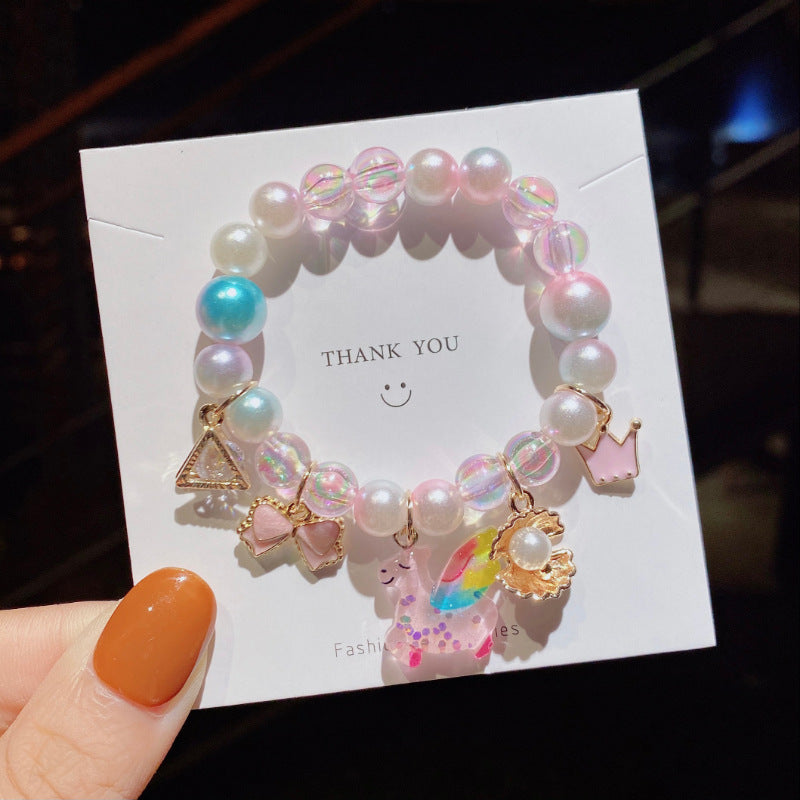Wholesale Cartoon Gradient Pearl Beaded Bracelet